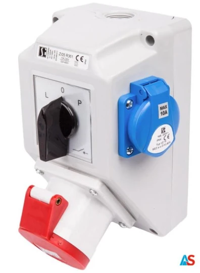 Zestaw instalacyjny z gniazdem 32A 4P+2P+Z (L-0-P)