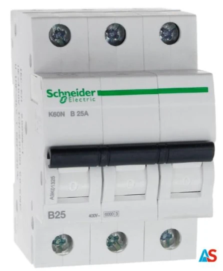 Wyłącznik nadprądowy 3P B 25A 6kA AC K60N A9K01325