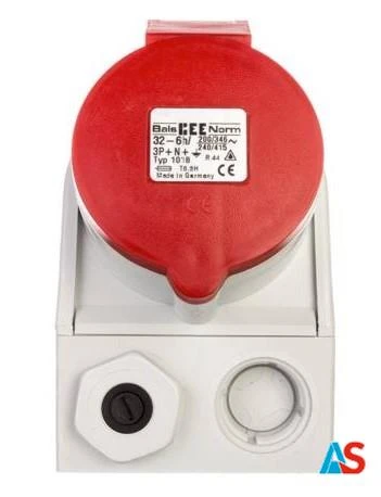 Gniazdo stałe Kombi 32A 5P 400V + 2P+Z 230V IP44