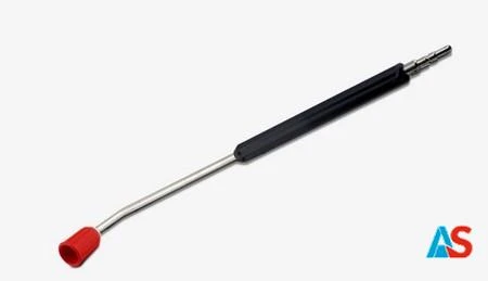 Lanca zraszająca ze stali nierdzewnej 900 mm zagięta pod kątem 15 ° Szybkozłączka wtykowa KEW, dysza kontrolna czerwona 1/4 