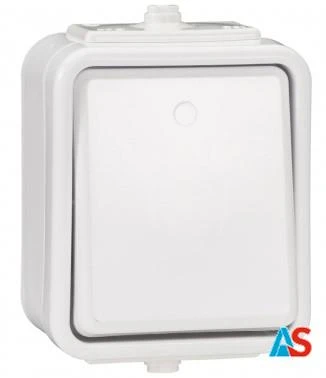 CEDAR Łącznik jednobiegunowy hermetyczny IP44 10A biały WNt-100C WNT100C01