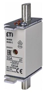 ETI Wkładka bezpiecznikowa KOMBI NH00C 35A gG/gL 500V WT-00C 004181209