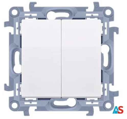 Simon 10 Przycisk podwójny biały CP2.01/11