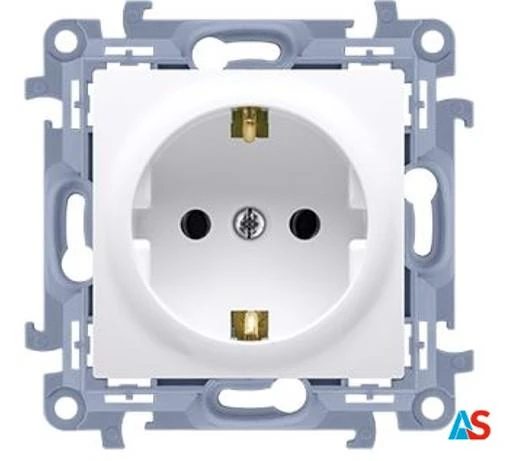 Simon 10 Gniazdo pojedyncze SCHUKO białe 16A 250V IP20 CGSZ1.01/11