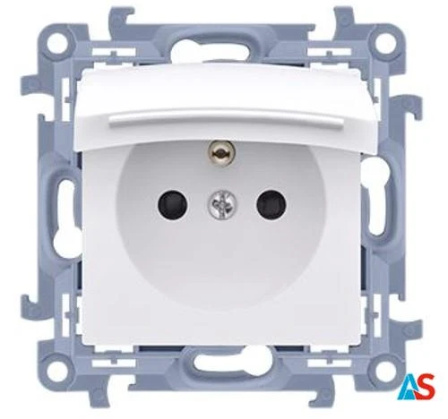 Simon 10 Gniazdo pojedyncze z uszczelką białe 16A 250V IP44 CGZ1B.01/11