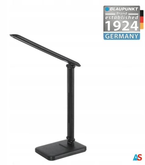 BLAUPUNKT Lampa biurkowa 6W IP20 CCT czarna, barwa: biała ciepła/biała naturalna/biała zimna