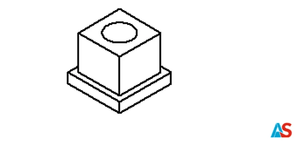 Zaślepka 25*25 + nakrętka m12