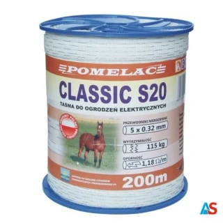 TAŚMA BIAŁA CLASSIC S 20 - 200m