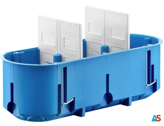 Puszka podtynkowa potrójna głęboka niebieska P3x60