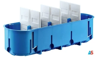 Puszka podtynkowa poczwórna 60mm niebieska P4x60D