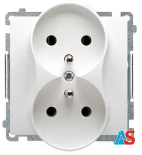 Simon Basic Gniazdo podwójne białe BMGZ2M.01/11