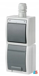 AQUANT Zestaw Łącznik + gniazdo pionowe IP65