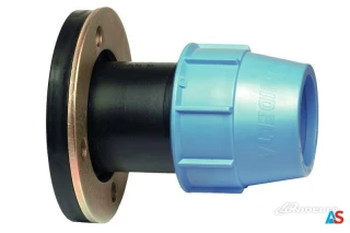 Złączka przelotowa z kołnierzem PE 63 x 2