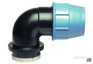 Kolano PE z gwintem wewnętrznym 75 x 3