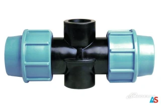 Czwórnik z gwintami wewnętrznymi PE 32 x 3/4