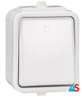 CEDAR Łącznik jednobiegunowy hermetyczny IP44 10A biały WNt-100C WNT100C01