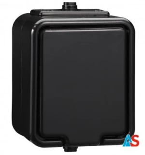 CEDAR Gniazdo hermetyczne pojedyncze z/u 16A IP44 czarne Nt-130H NT130H05