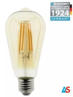 BLAUPUNKT Żarówka LED Filament E27 ST64 8W Amber Glass Ściemnialna, BLAUPUNKT-FA-E27-8-WW