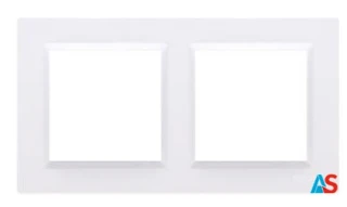 Simon 10 Ramka podwójna biała CR2/11