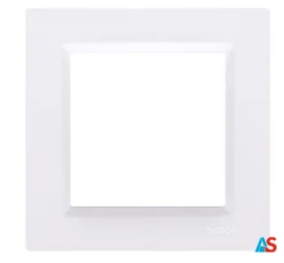 Simon 10 Ramka pojedyncza biała CR1/11