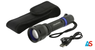 BLAUPUNKT Latarka LED Patrol 1000LM IPX4 USB czarna barwa naturalna