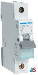 HAGER Wyłącznik nadprądowy 1P B 10A 6kA AC MBN110E