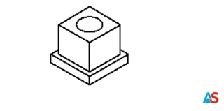 Zaślepka 25*25 + nakrętka m12