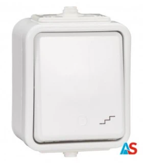 Cedar Łącznik schodowy hermetyczny IP44 10A biały